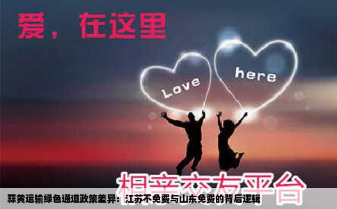 蒜黄运输绿色通道政策差异：江苏不免费与山东免费的背后逻辑