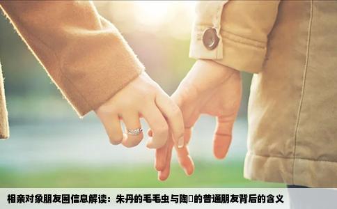 相亲对象朋友圈信息解读：朱丹的毛毛虫与陶喆的普通朋友背后的含义