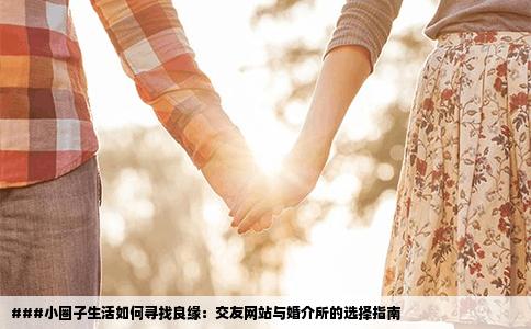 ###小圈子生活如何寻找良缘：交友网站与婚介所的选择指南